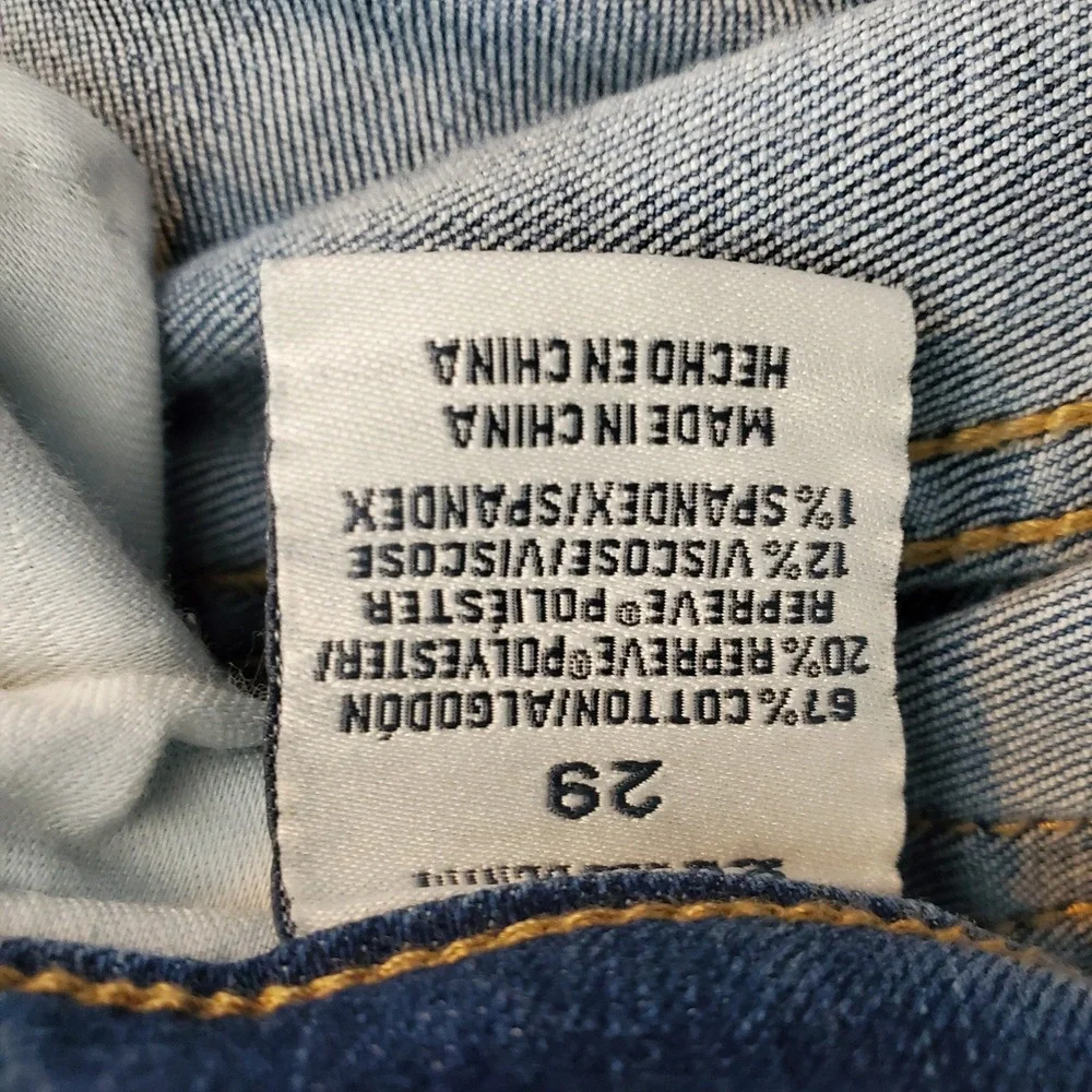 BKE Stella Low Rise Ankle Skinny Jeans Medium Wash Distressed Size 29 Casual